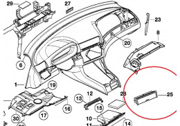 Cuvette de rangement tableau de bord pour BMW Série 3 E46