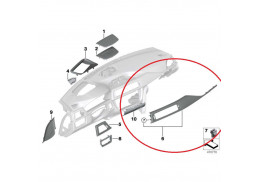 Cache tableau de bord fibre de carbone pour BMW Série 4 F32 F33 F36 GC M4  F82