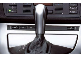 Pommeau de sélecteur de boîte automatique gainé cuir avec insert décoratif titane BMW X5 E53