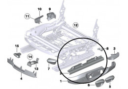 Réflecteur rail de siège (coté au choix) pour BMW X1 E84