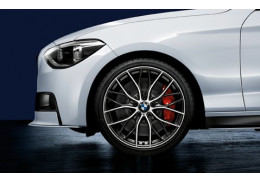 Jantes BMW M Performance style 405 M à rayons doubles, « Orbitgrau », bicolores et polies pour BMW Série 1 F20 F21