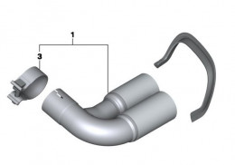 Double embout BMW M Performance pour BMW Série 1 F20 F21 (4 cylindres 114d, 116d, 118d et 120d)