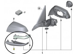 Cache de rétroviseur extérieur en apprêt pour BMW Série 1 F20 F21