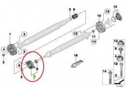 Palier intermédiaire d'arbre de transmission pour BMW Série 1 F20 F21