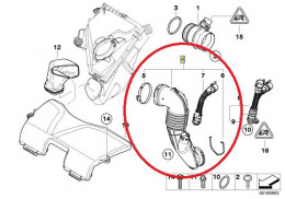 Tuyau d'air frais boitier filtre à air pour BMW Série 1 E87 E81 E82 E88