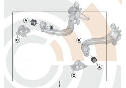 Kit réparation bras suspension longitudinal BMW