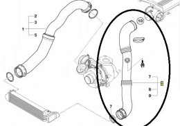 Conduite d'air de suralimentation pour BMW Série 3 E46