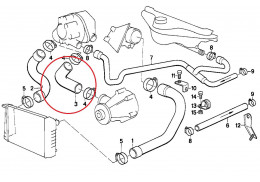 Tuyau de refroidissement pour BMW Série 3 E30