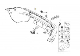 Revêtement de pare-choc arrière type M3 en apprêt pour BMW Z3 E36