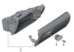 Boite à gant avec serrure couleur SCHWARZ pour BMW  Accueil | Voitures | Série 4 F32 F33 F36 GC