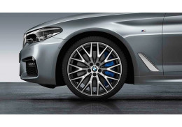 Jante 20" style 636 à rayons croisés, bicolores « Orbitgrey », polies pour BMW Série 5 G30 G31