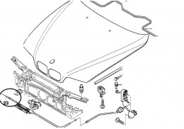 Câble BOWDEN central d'ouverture de capot pour BMW Série 5 E39