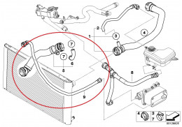 Tuyau de refroidissement radiateur/échangeur thermique filtre à huile pour BMW Série 5 E60 E61