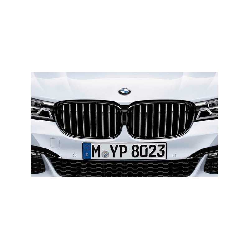 Grilles de Calandre Noires pour BMW Série 7 F01 type M Performance  (2009-2015)