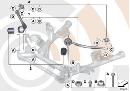 Kit rotules de guidage de roue BMW X5 E53