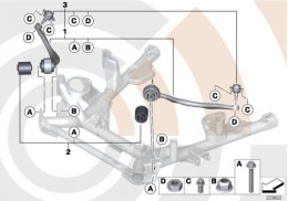 Kit supports caoutchouc de tirette BMW X5 E53