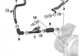 Joint sans amiante de turbocompresseur pour BMW X5 E70