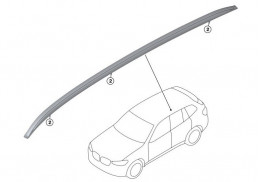 Rails de toit en aluminium satiné BMW X3 G01