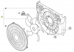 Cadre de ventilateur de climatisation avec ventilateur pour BMW X5 E53