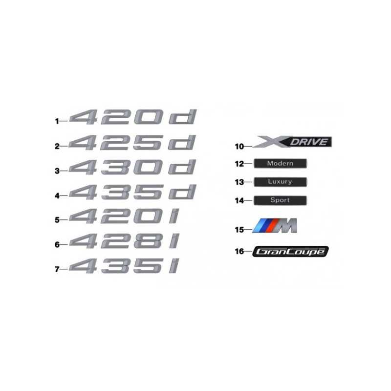 Logo divers au choix pour BMW  Accueil | Voitures | Série 4 F32 F33