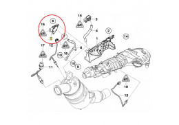 Capteur de pression de gaz d'échappement pour BMW Série 5 E60 E61