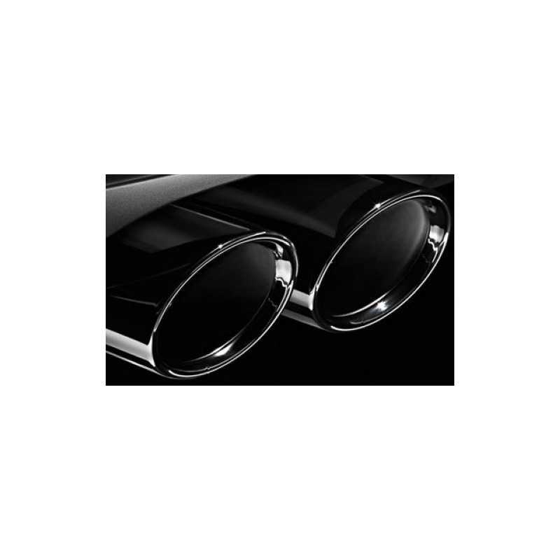 Embouts d'échappements chromés noir pour BMW Série 3 E90 E91 LCI