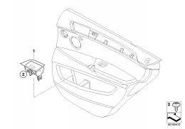 Post-équipement cendrier de porte arrière pour BMW X5 E70