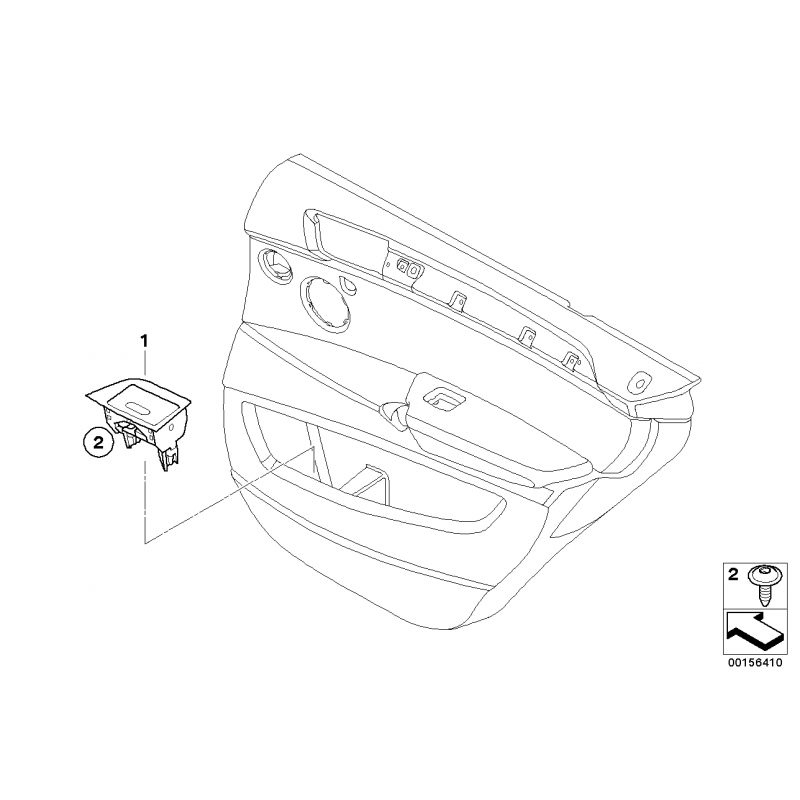 Post-équipement cendrier de porte arrière pour BMW X5 E70