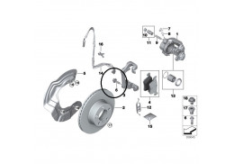 Vis six-pans d'étrier de freins avec bride pour BMW X3 E83 F25