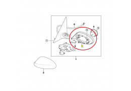 Anneau de fixation rétroviseur extérieur (coté au choix) pour BMW Série 1 F20 F21