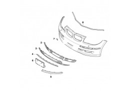 Revêtement de pare-choc avant pour BMW Série 1 E81 E87 