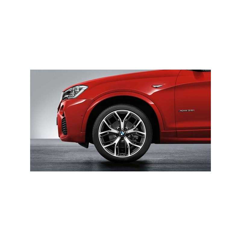 Jante 20" style 542 à rayons en Y, bicolores noir mat, polies, pour BMW X4 F26