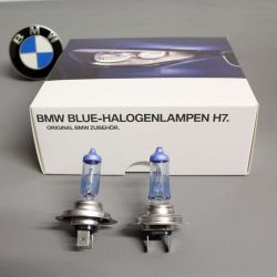 Ampoules halogènes feux de croisement BMW Blue 2xH7 pour BMW Série 1 E81 E82 E87 E88