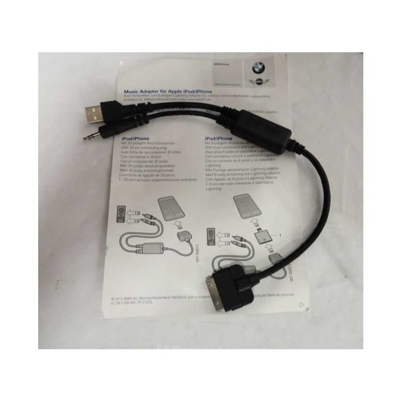 Câble adaptateur pour iPod et iPhone BMW Série 5 E39 E60 E61 F10 F11 F07 G30 G31 Câble adaptateur pour iPod et iPhone BMW Série 5 E39 E60 E61 F10 F11 F07 G30 G31