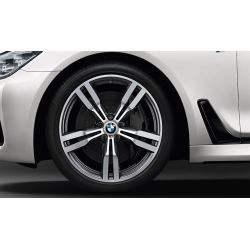 Jante 20" style 648 M à rayons doubles, bicolores « Orbitgrey », polies pour BMW Série 7 G11 G12