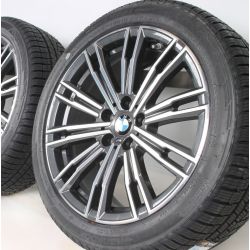 Roues complètes hiver 18" style 790M à rayons doubles, bicolores « Ferricgrey »/polies pour BMW Série 3 G20 G21