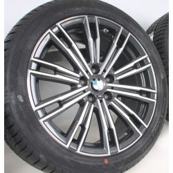 Roues complètes hiver 18" style 790M à rayons doubles, bicolores « Ferricgrey »/polies pour BMW Série 3 G20 G21