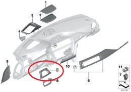 Cache planche de bord coté conducteur Carbone  pour BMW M3