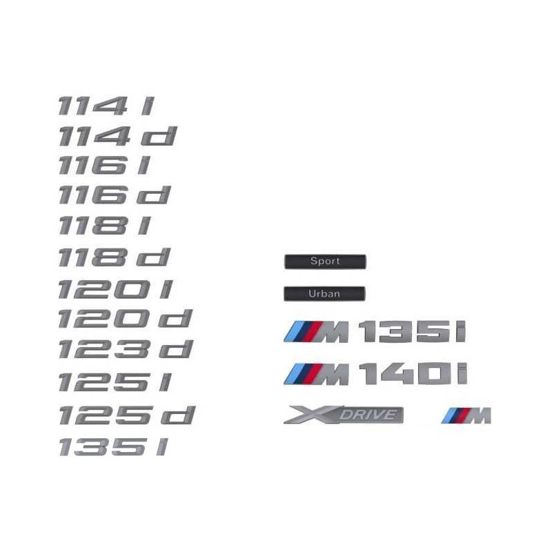 Logo au choix pour BMW Série 1 E81 E82 E87 E88 F20 F21