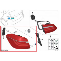 Mécanisme de rétroviseur (coté au choix) SANS CACHE pour BMW Série 2 Active  Tourer F45 Gran Tourer F46 Choisir le côté Conducteur (côté gauche)