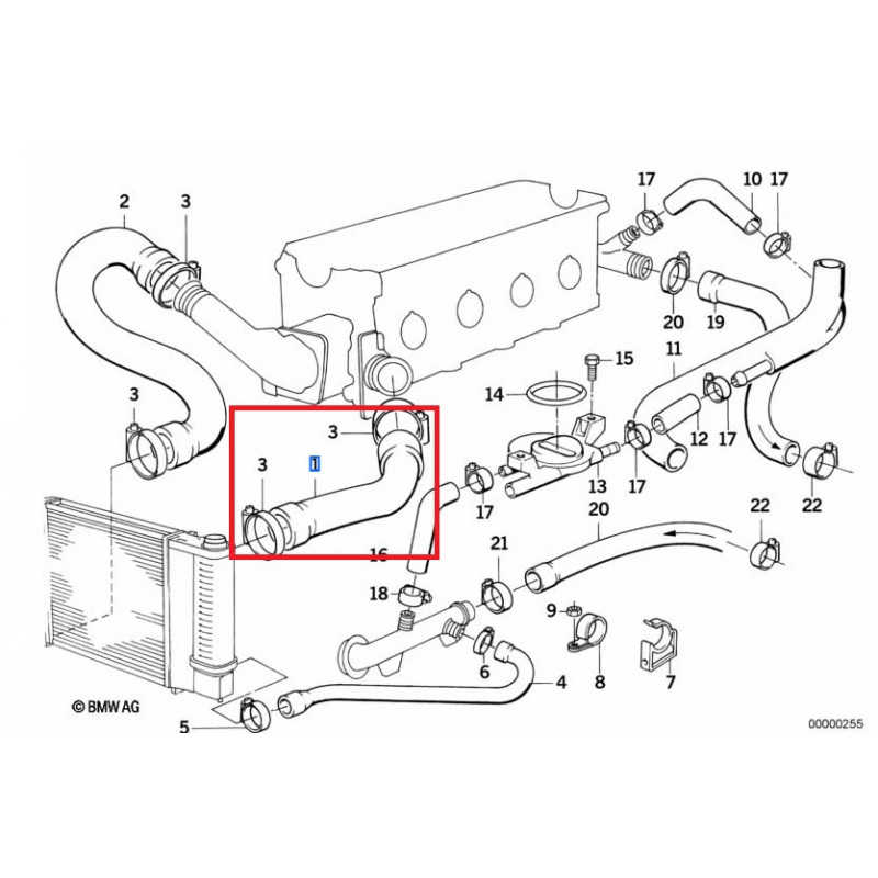 Durite de radiateur / refroidissement pour BMW Série 3 E30
