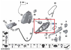 Poignée De Porte Intérieure Droite Pour BMW Série 3 E90/E91/E92/E93 (2005-2012) - Style Fibre De Carbone - Remplacement Référence OEM
