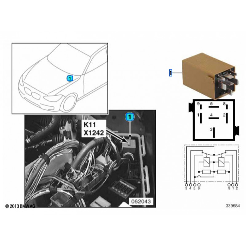 Relais essuieglace K11 pour BMW Série 3 E46