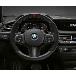  Protege Volant pour BMW pour X1 pour X2 pour X3 pour X4 pour  F06 pour F10 pour F15 Couvre Volant Voiture Antidérapant Résistant l'usure  Cuir Noir Tresse Couvre Volant (Couleur 