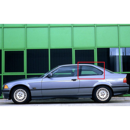 Vitre de porte coffre arrière (coté au choix) pour BMW Série 3 E36 Coupé