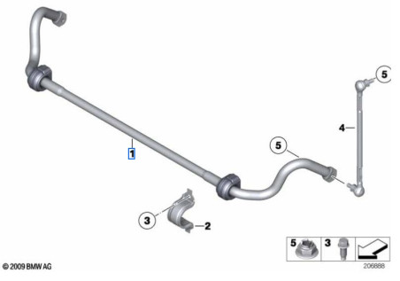 Douilles Stabilisatrices Barre Antiroulis Arrière Pour Volvo XC70 - Lot De 2, Marque NONSTOP