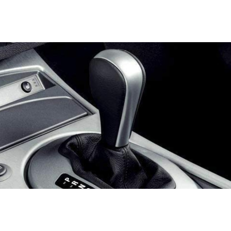 Pommeau de levier de vitesses gainé cuir avec insert décoratif chromé BMW  Série 3 E90 E91 E92 E93