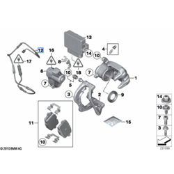 Palpeur d'usure de plaquette arrière BMW X3 X4