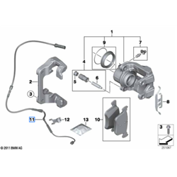 Palpeur d'usure garnitures freins av gauche BMW X3 X4