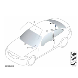 Vitre latérale arrière gauche (côté au choix) BMW Série 2 F22 et F87